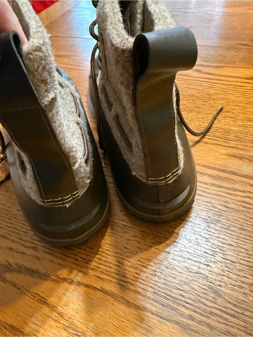 Sperry Men’s Brown Wool-Blend & Black Rubber Duck Boots-12